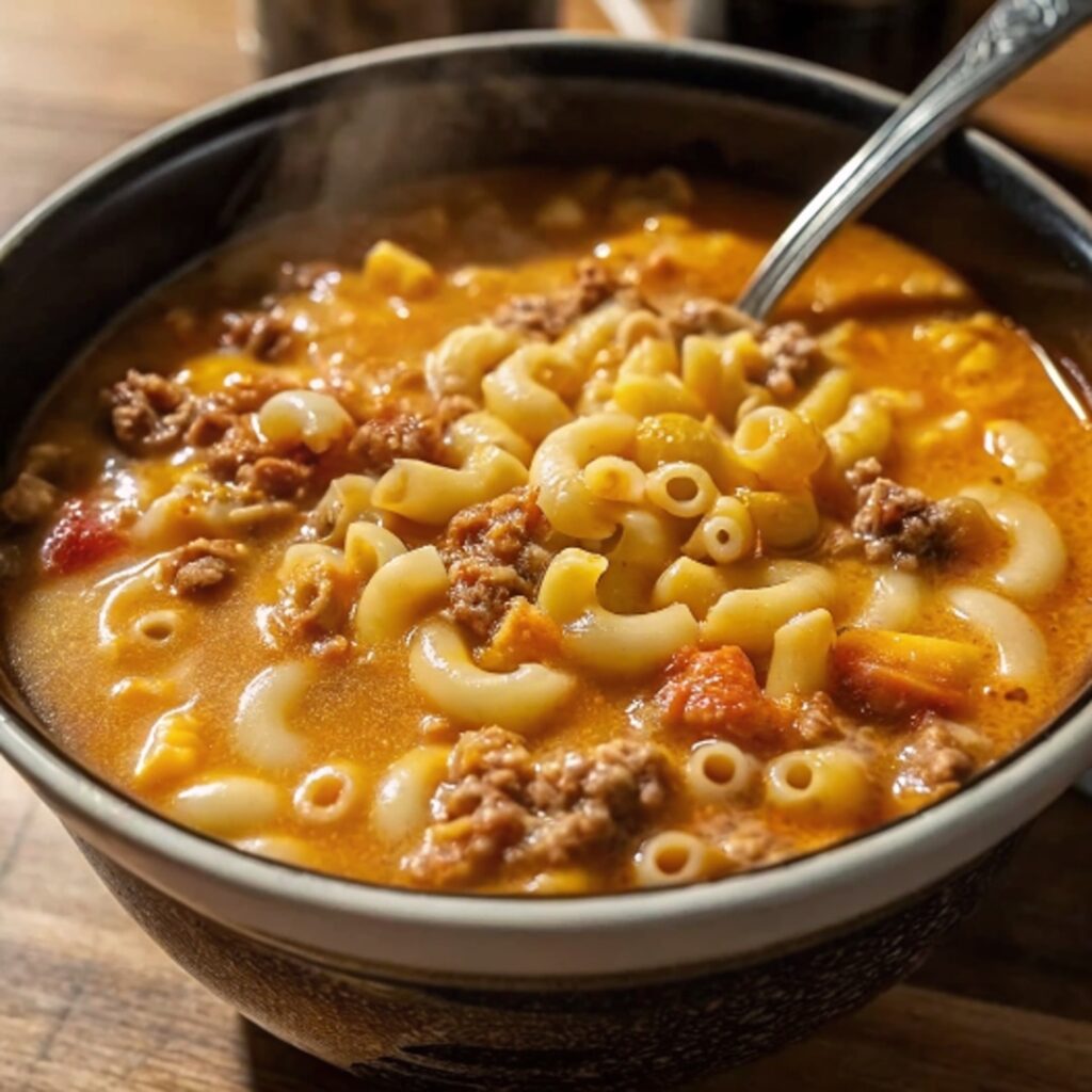 One-Pot Macaroni Cheeseburger Soup: A Comforting Classic Made Easy 3 464269621 522324940762323 4796997149954861817 n 2 1