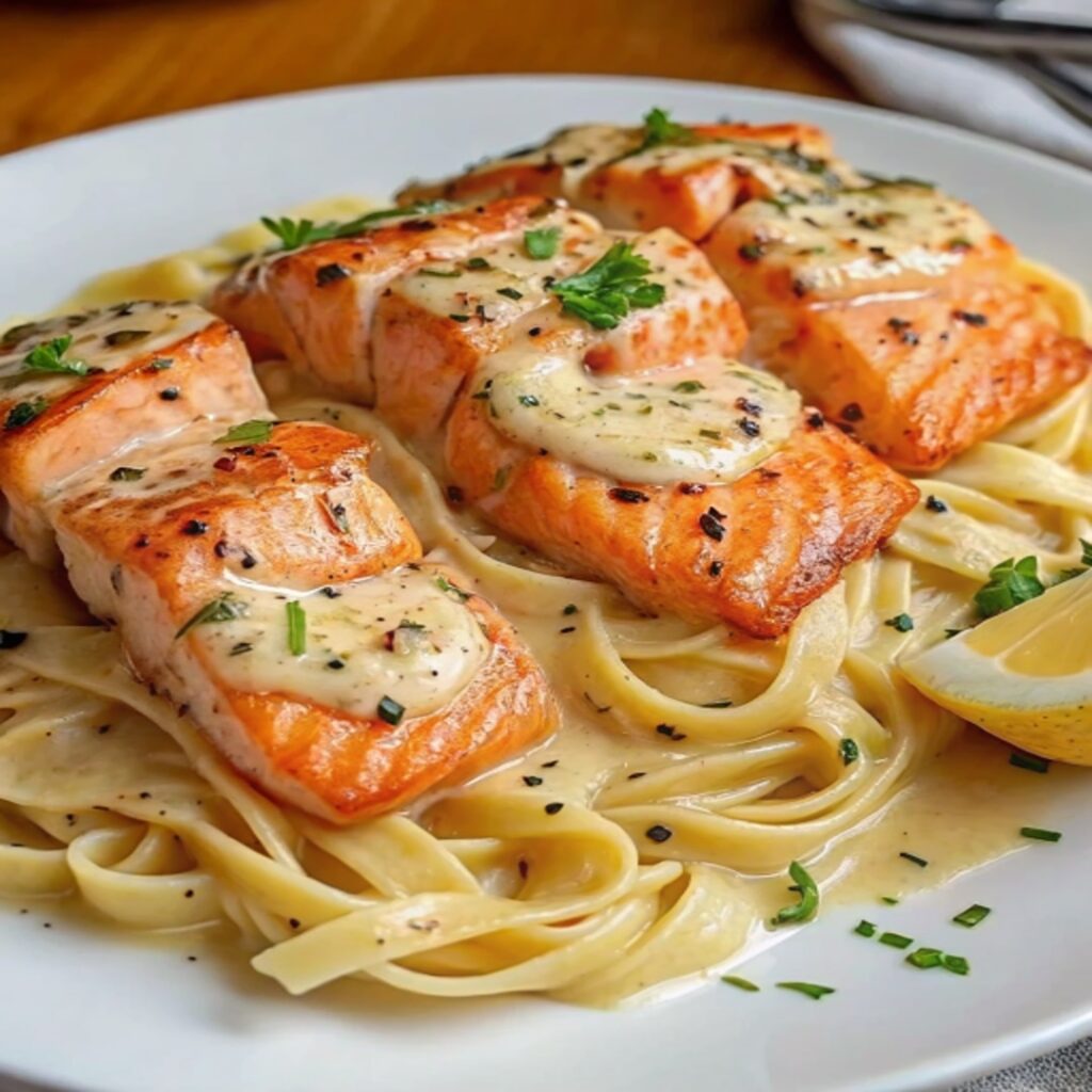 Creamy Garlic Butter Salmon Pasta: A Luxurious Weeknight Favorite 3 490357910 1195503941943432 2676331118352522589 n 2 1