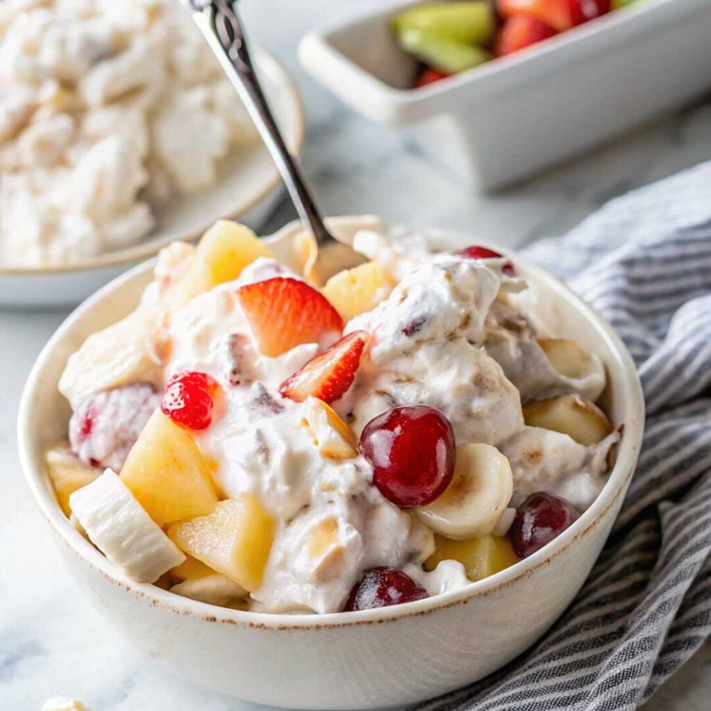 Creamy Fruit Salad with Cool Whip: A Summer Delight from My Grandma’s Recipe Box 3 easy fruit salad with marshmallows square 1 1 optimized