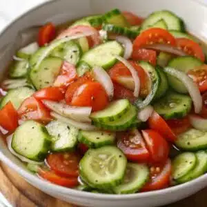 Marinated Cucumber, Tomato & Onion Salad