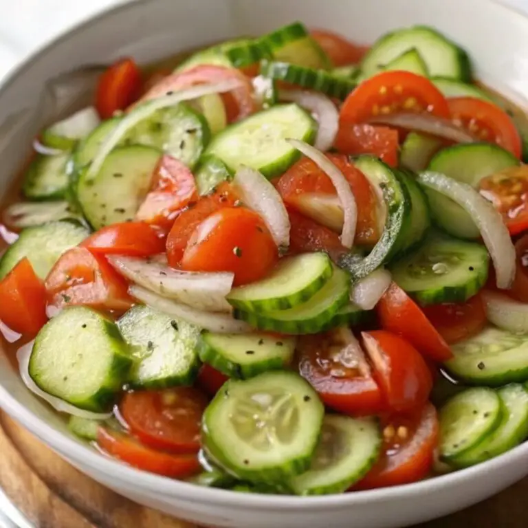 Marinated Cucumber, Tomato & Onion Salad