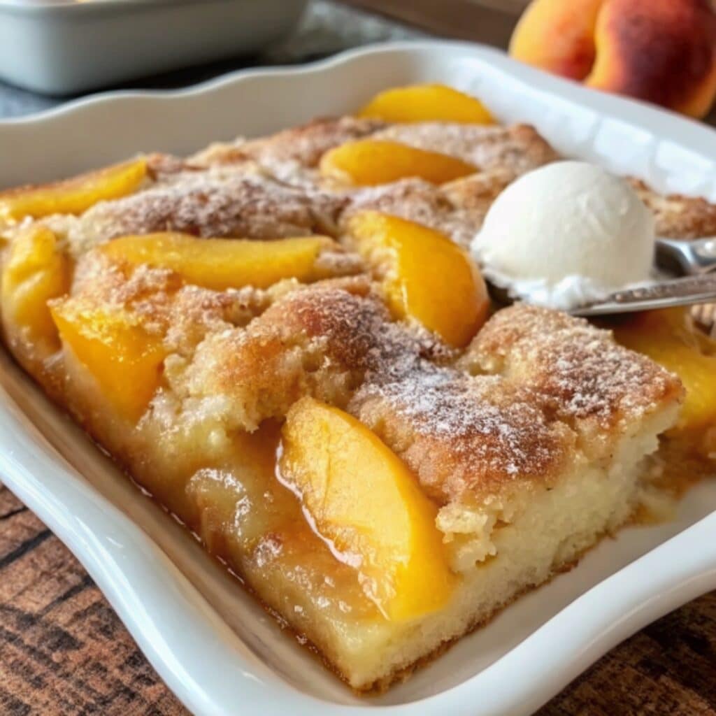 The Ultimate Summer Peach Cobbler Dump Cake (Easy & Delicious) 2 Easy Peach Cobbler Dump Cake Recipe