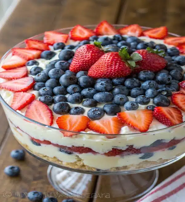 Easy Strawberry Blueberry Trifle Recipe	