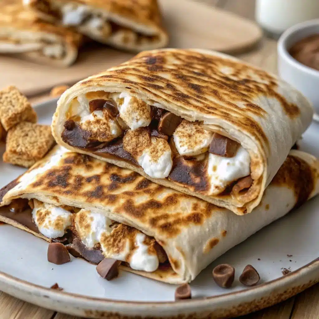 S’mores Crunchwraps: The All-Season American Treat You Didn’t Know You Needed 2 S’mores Crunchwraps filled with melted chocolate, marshmallows, and graham cereal toasted golden brown
