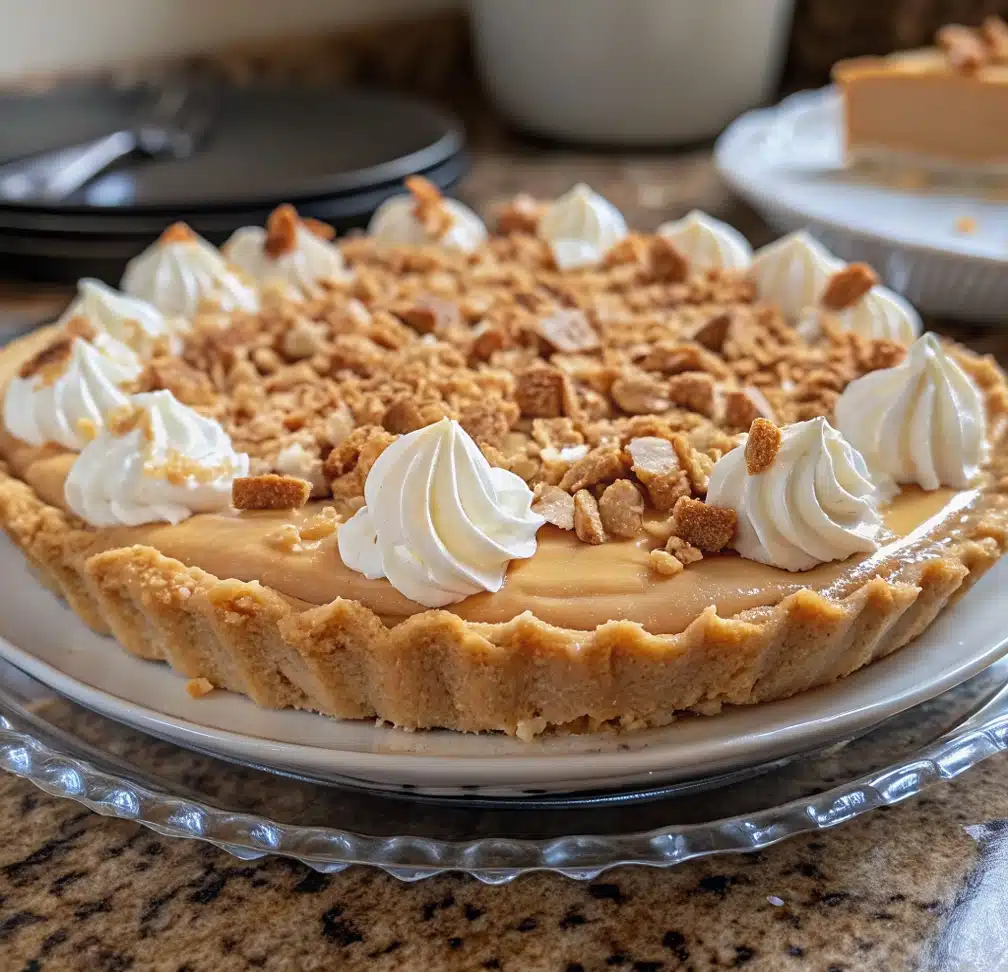 Enjoy this authentic Amish peanut butter cream pie. A chilled, no-bake 