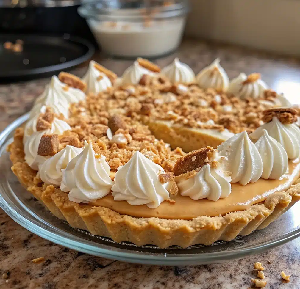 Enjoy this authentic Amish peanut butter cream pie. A chilled, no-bake American classic perfect for summer gatherings.