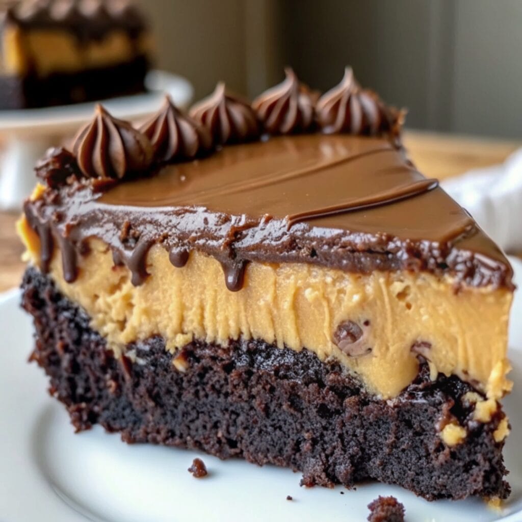 Chocolate Peanut Butter Ooey Gooey Butter Cake – An American Classic with a Decadent Twist 2 🍫🥜 Chocolate Peanut Butter Ooey Gooey Butter Cake – An American Classic with a Decadent Twist