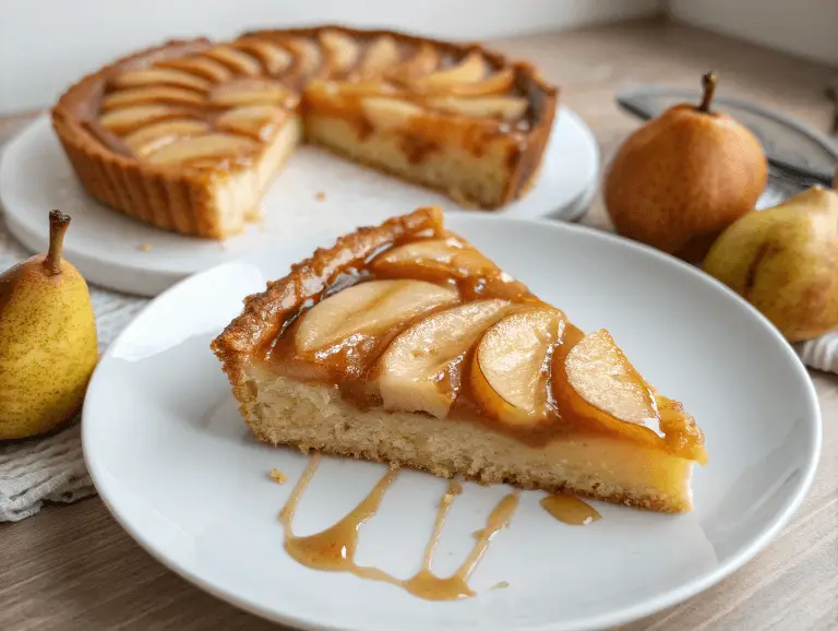 Irresistible Salted Caramel Pear Tart in 3 Simple Steps 2 Salted Caramel Pear Tart 768x578 1