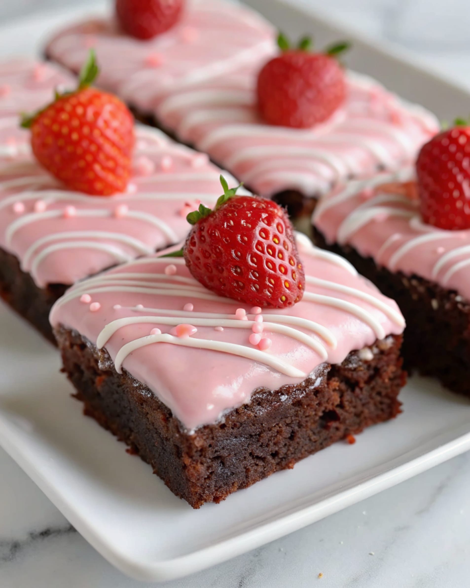 Strawberry Frosted Heart-Shaped Brownies Recipe 1 0 2 1761443842551