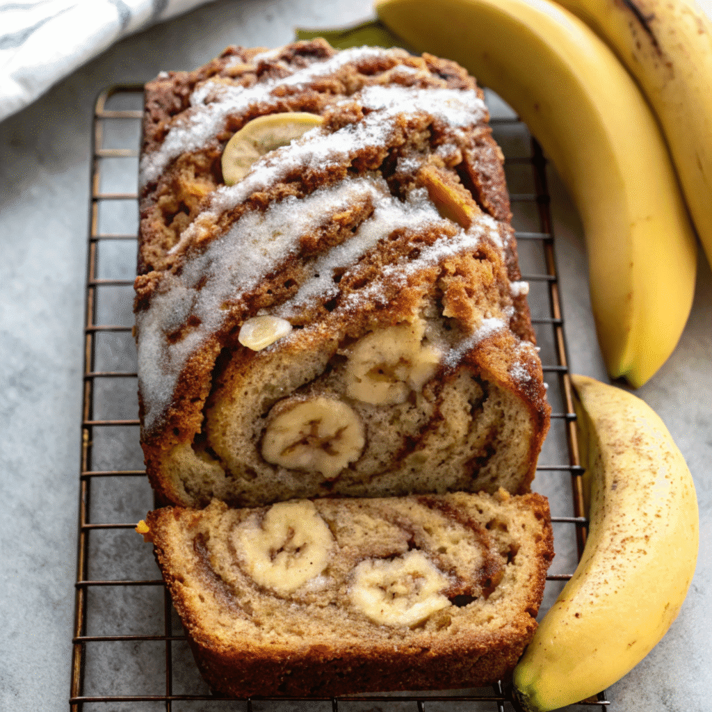 Cinnamon Swirl Banana Bread (Moist, Bakery-Style & Easy) 2 3b