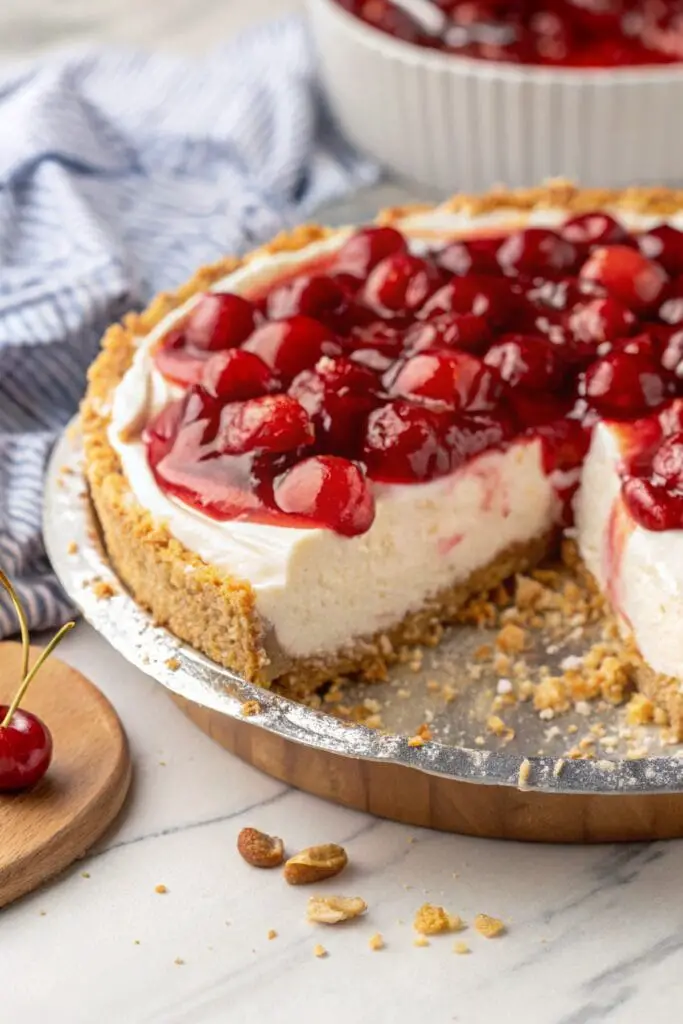 Cherry Cheesecake Pie Easy Dessert My Rad Kitchen 0004