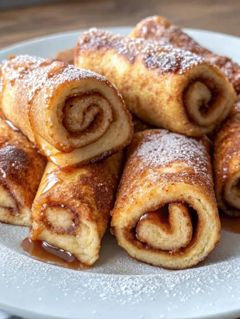 Cinnamon Roll French Toast Roll-Ups (Sweet, Crispy & Irresistible) 2 Cinnamon Roll French Toast Roll Ups 2