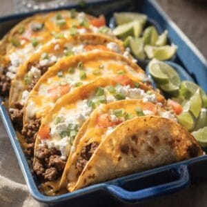 Oven Baked Cheesy Tacos – Crispy Loaded Easy Weeknight Dinner 1