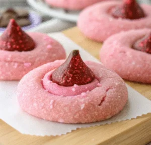 close up of vibrant pink sugar cookies coated in s 1 2