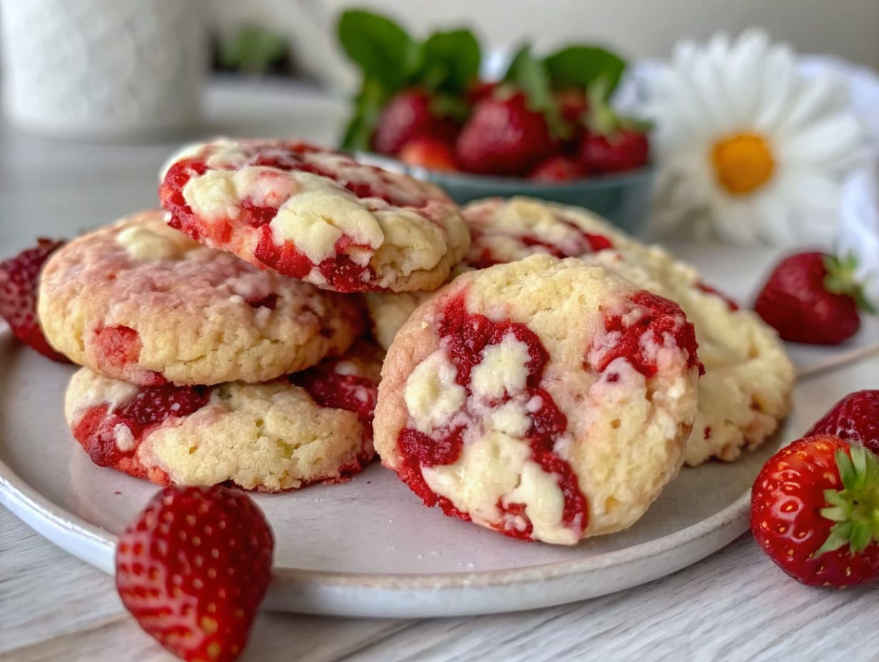 strawberry cheesecake cookies