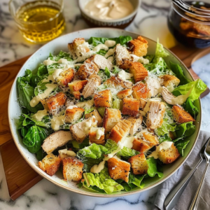 Best Chicken Caesar Salad with Homemade Croutons