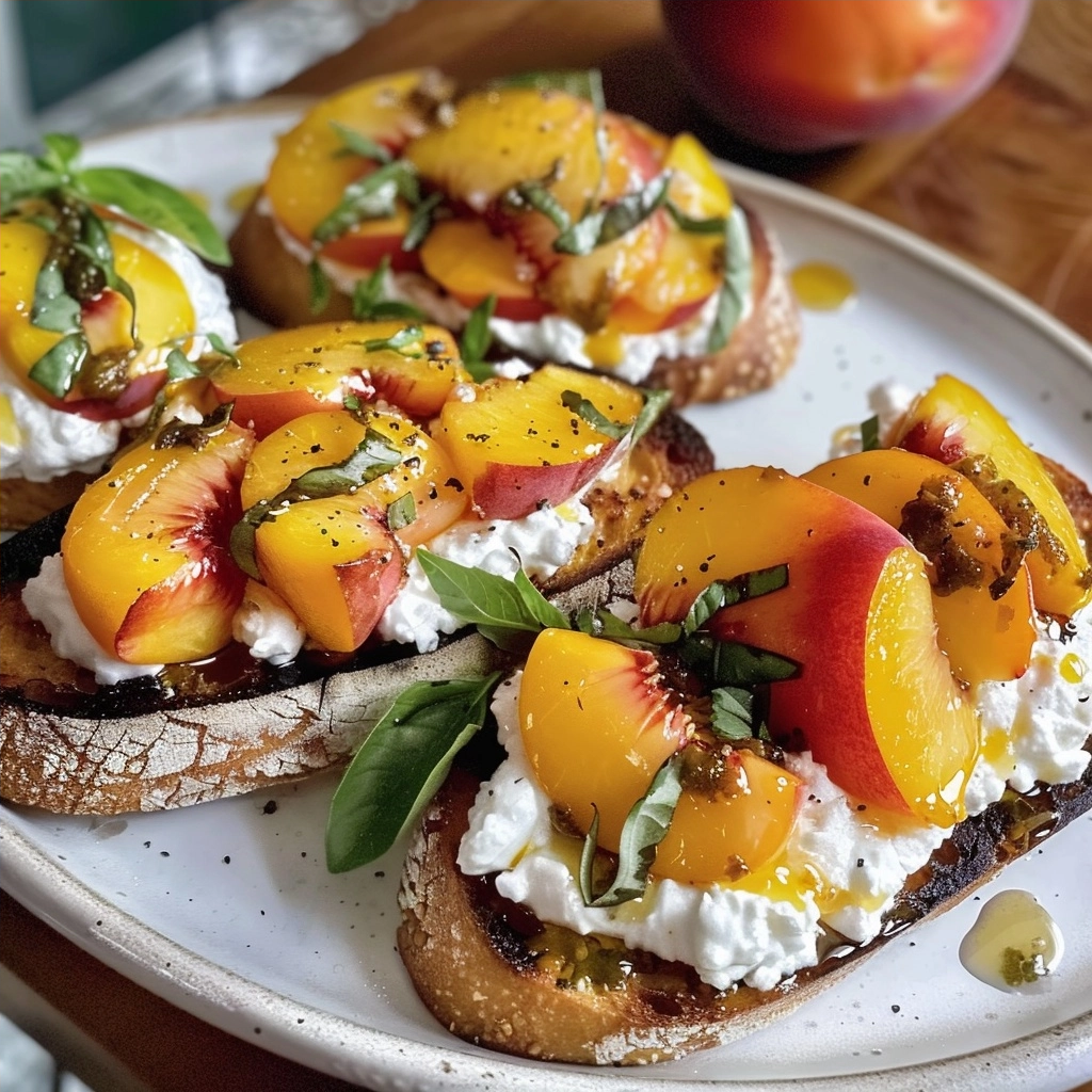 Best Peach Bruschetta With Whipped Ricotta 3 Best Peach Bruschetta With Whipped Ricotta