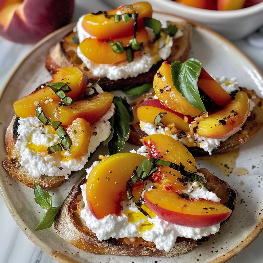 Best Peach Bruschetta With Whipped Ricotta 4 image 1780756691056