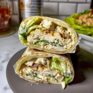 Creamy & Juicy Chicken Caesar Salad Wrap (20-Minute Recipe)