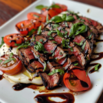 Zesty Grilled Flank Steak Caprese drizzled with Balsamic Bliss 5 Zesty Grilled Flank Steak Caprese drizzled with Balsamic Bliss