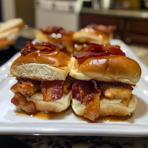 Sweet & Savory Maple Chicken Bacon Sliders in 20 Minutes!