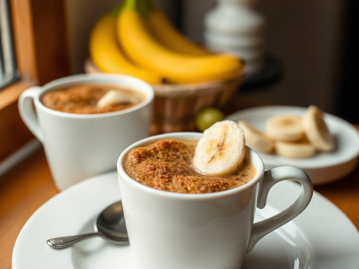 Banana Bread Latte for Two (Homemade Syrup, Hot or Iced) 5 Banana Bread Latte served as two portions, close-up