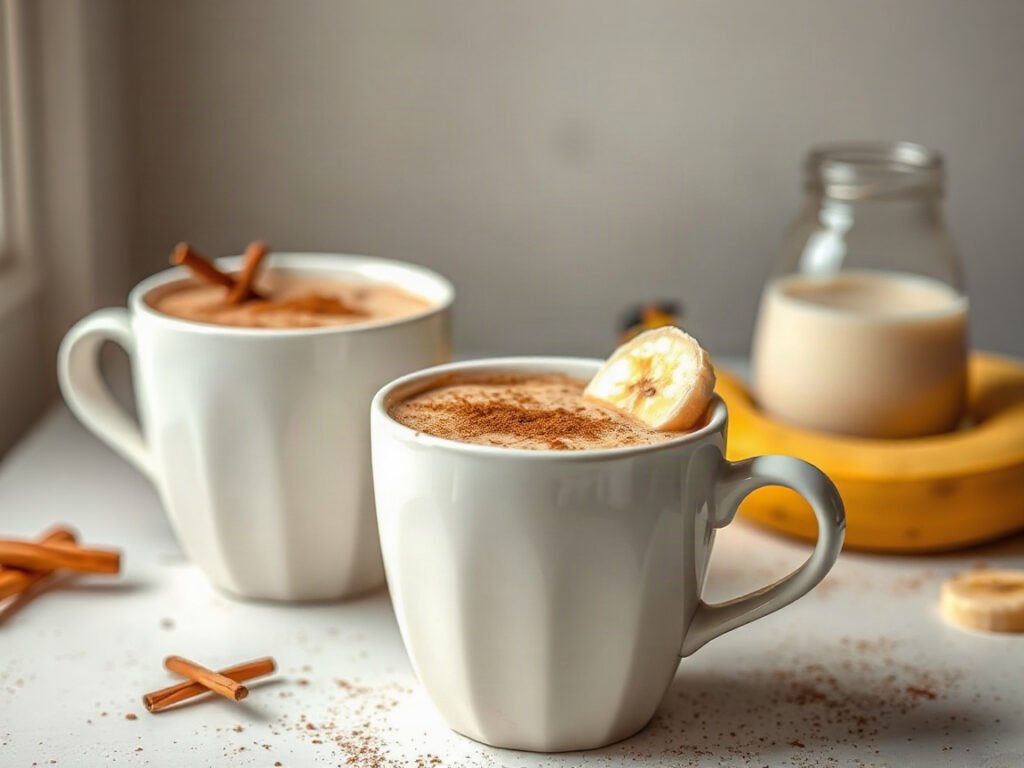 Banana Bread Latte, fully cooked and ready to serve for two