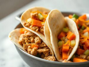 Buffalo Chicken Burritos for Two (Meal Prep), fully cooked and ready to serve for two