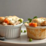 Mini Chicken Pot Pies for Two (Puff Pastry) 6 Mini Chicken Pot Pies, fully cooked and ready to serve for two