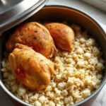 One Pot Chicken and Rice, fully cooked and ready to serve for two