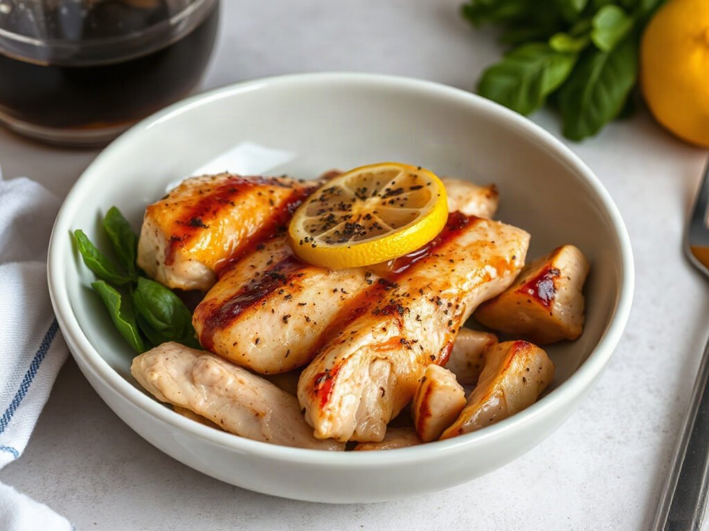 Home 2 Simple Grilled Chicken Marinade, fully cooked and ready to serve for two