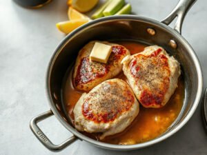 Skillet Chicken Breast, fully cooked and ready to serve for two