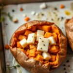 Sweet Potato with Cheese: Viral Stuffed Potatoes for Two 6 Cheese-Stuffed Sweet Potatoes, fully cooked and ready to serve for two
