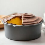 6-Inch Vanilla Cake with Chocolate Frosting, fully cooked and ready to serve for two