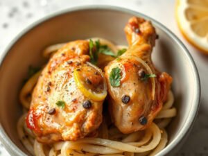 Air Fryer Chicken Thighs, fully cooked and ready to serve for two