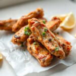 Air Fryer Chicken Wings, fully cooked and ready to serve for two