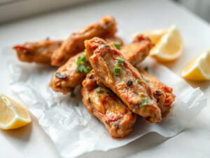 Air Fryer Chicken Wings, fully cooked and ready to serve for two