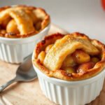 Apple Pie for Two (Mini Double-Crust Ramekin Pies), fully cooked and ready to serve for two