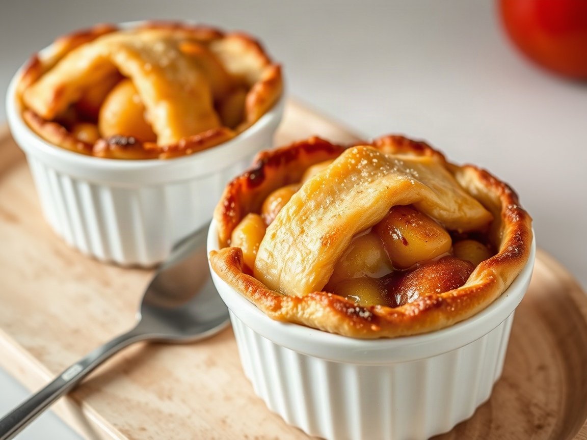 Apple Pie for Two (Mini Double-Crust Ramekin Pies)