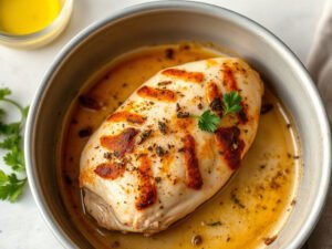 Baked Chicken Breast, fully cooked and ready to serve for two