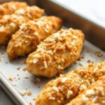Baked Chicken Fingers for Two (Crispy, Easy, No Frying) 6 Baked Chicken Fingers, fully cooked and ready to serve for two