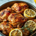 Baked Chicken Thighs, fully cooked and ready to serve for two