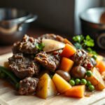 Beef Stew, fully cooked and ready to serve for two