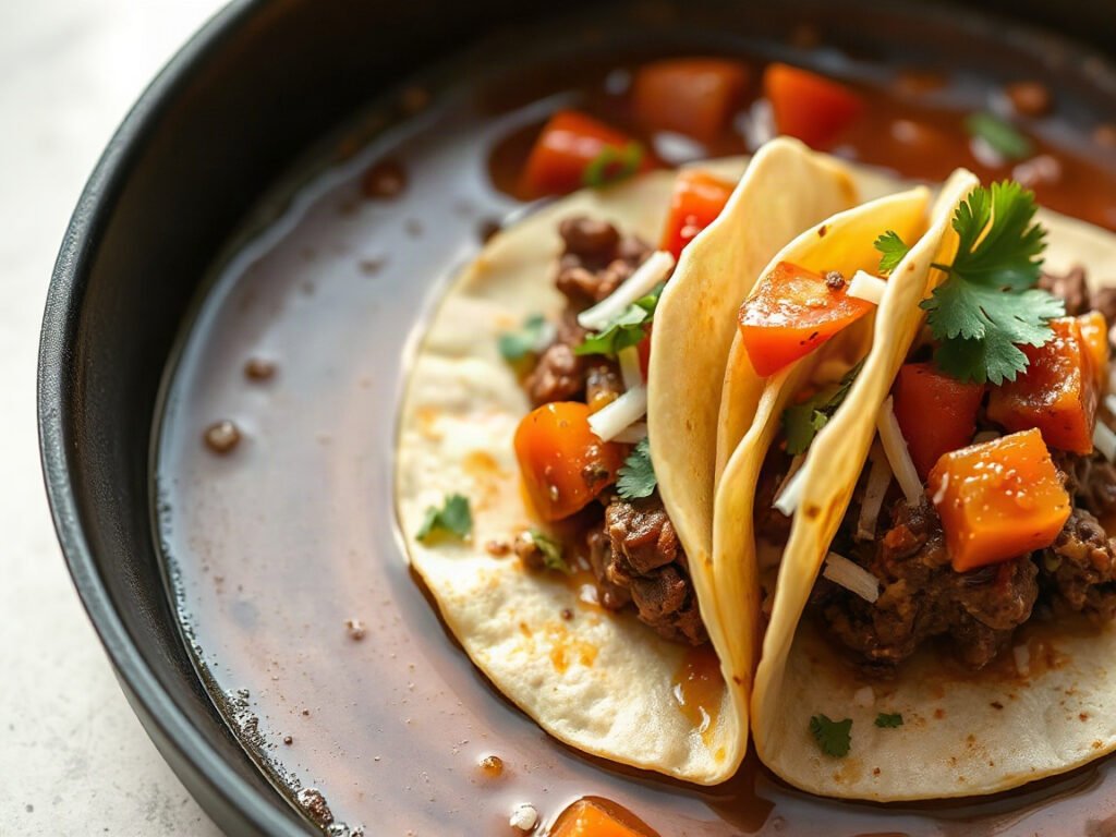 Birria Tacos, fully cooked and ready to serve for two