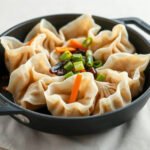 Blanket Dumplings for Two (Easy No-Fold Skillet Dumplings) 6 Blanket Dumplings, fully cooked and ready to serve for two