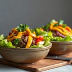 Burger Bowls, fully cooked and ready to serve for two