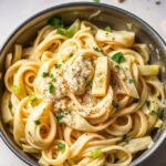 Cabbage Alfredo for Two (Creamy Garlic Parmesan Cabbage Noodles) 6 Cabbage Alfredo, fully cooked and ready to serve for two