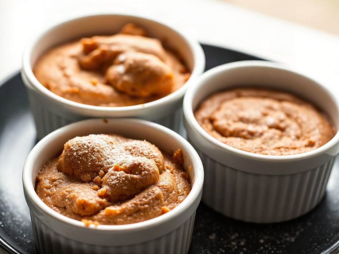 Carrot Cake for Two (Mini Ramekin Cakes with Cream Cheese Frosting) 5 Carrot Cake served as two portions, close-up