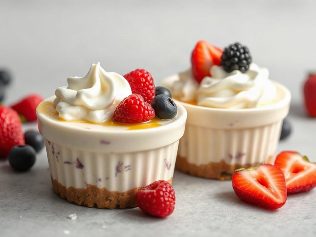 Cheesecake for Two (Mini Baked Cheesecakes in Ramekins), fully cooked and ready to serve for two