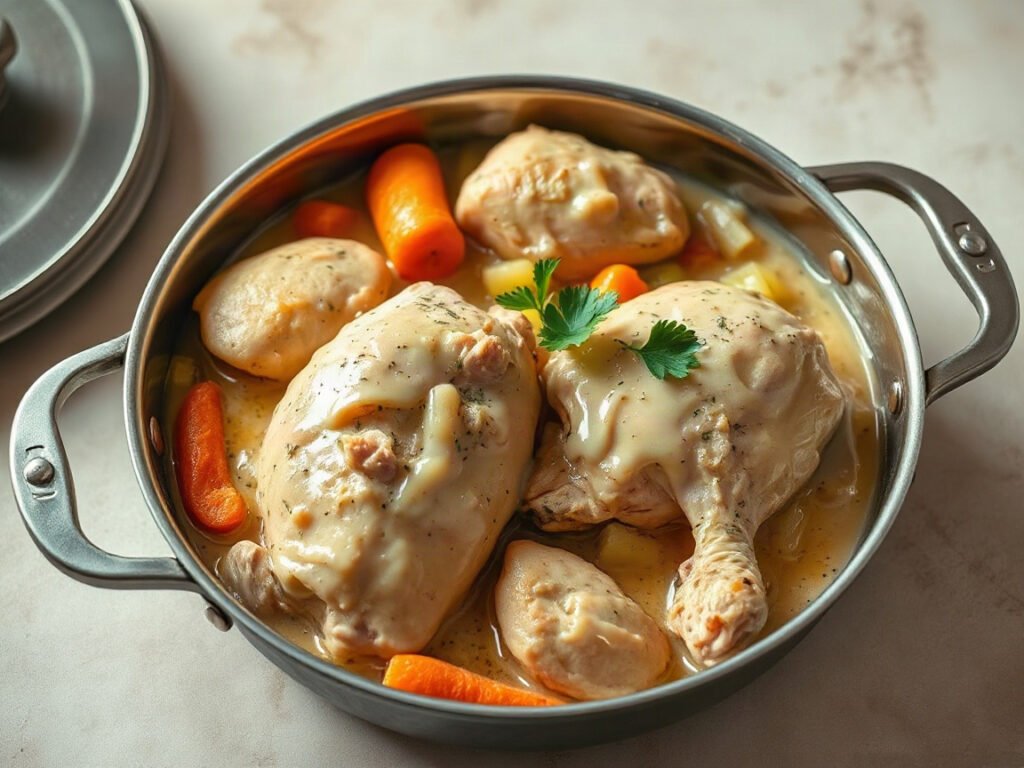 Chicken and Dumplings, fully cooked and ready to serve for two